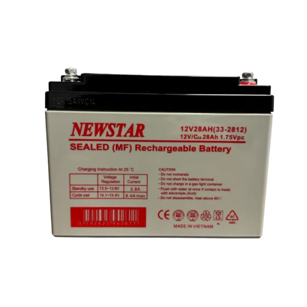 Newstar 12V 28Ah Sealed Lead Acid UPS Battery (AGM VRLA) 33-2812